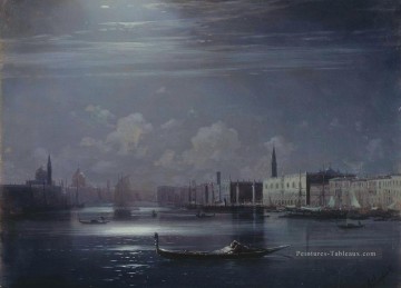 nuit paysage venise Romantique Ivan Aivazovsky russe Peinture à l'huile